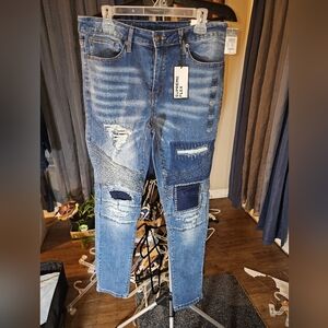 NWT Rue21 Blue Skinny Jeans SIZE 34X34 supreme flex